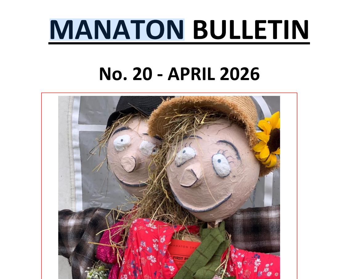 issue 20 of the bulletin with a photo of two scarecrows
